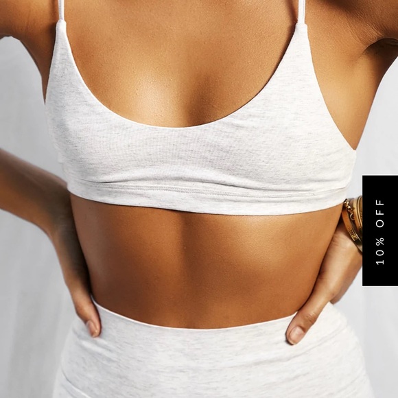 All Things Golden Other - All Things Golden NEW The Luxe Bralette, Ice Grey, Size Medium